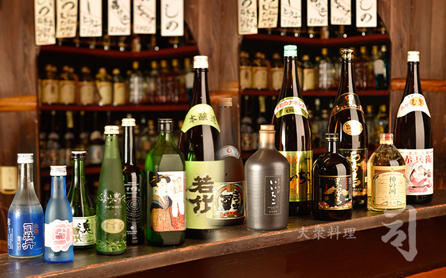 焼酎、日本酒など種類豊富です
